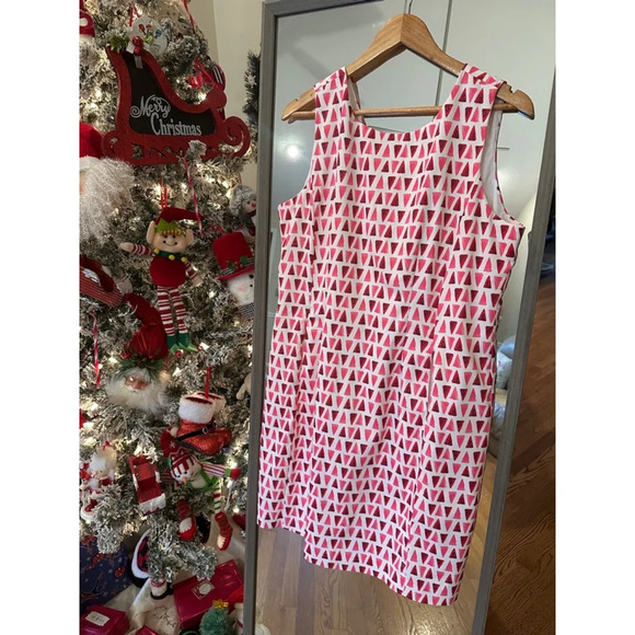 Jade sheath Dress, Size XL, Pink and Red - Picture 3 of 7